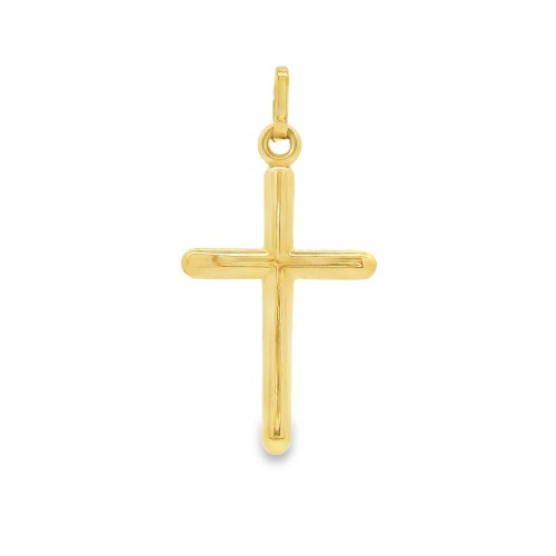 Croce Bastoncino liscia misure 23,5 x 16 mm Oro Giallo 18 kt 1,25 gr
