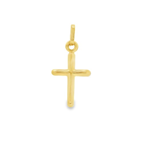 Croce Bastoncino liscia misure 15 x 11 x 2 mm Oro Giallo 18 kt 0,81 gr