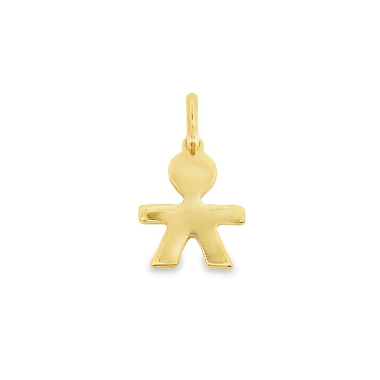 Pendente Bambino misure 9,5 x 11,5 mm Oro Giallo 750 18 kt 0,47 gr