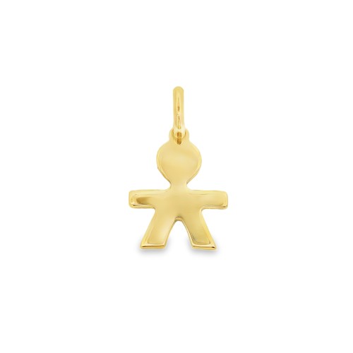 Pendente Bambino misure 9,5 x 11,5 mm Oro Giallo 750 18 kt 0,47 gr