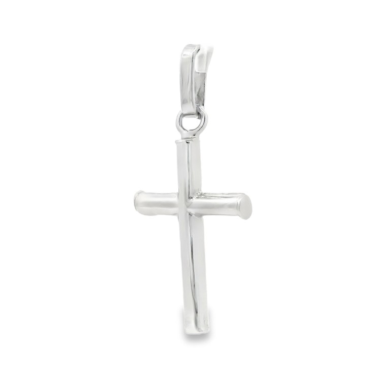 Croce Bastoncino misure 19 x 12,5 mm Oro Bianco 18 kt 1,11 gr