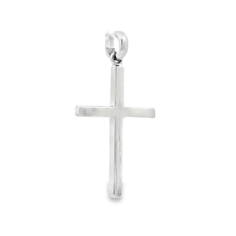 Croce Misure 25 x 12,5 x 1,7 mm Oro Bianco 18 kt 1,89 gr