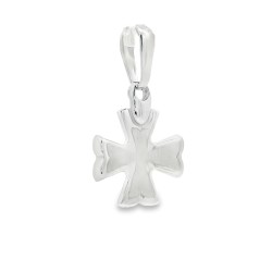 Croce Lucida e Satinata misure 13 x 13 mm Oro Bianco 18 kt 1,6 gr 2