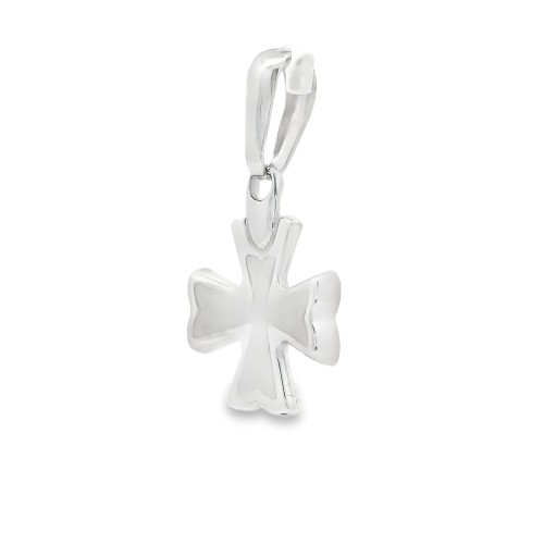 Croce Lucida e Satinata misure 13 x 13 mm Oro Bianco 18 kt 1,6 gr