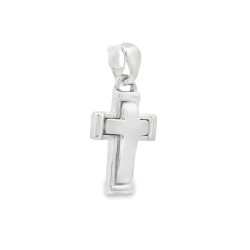 Croce Lucida e Satinata Oro 18 kt 2