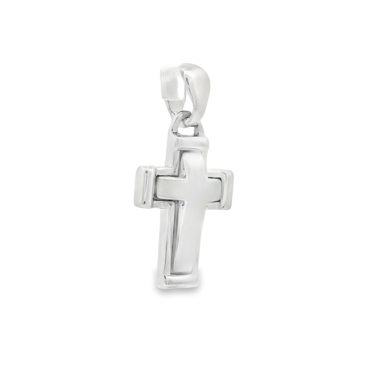 Croce Lucida e Satinata Oro 18 kt