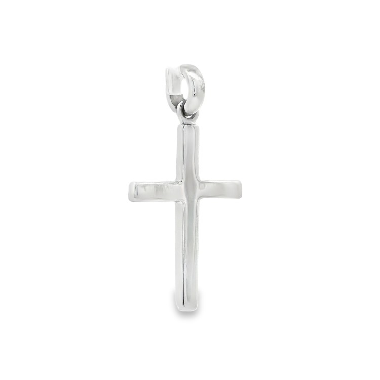 Croce Oro Bianco misure 18 x 12 x 1,6 mm 18 kt 1,68 gr