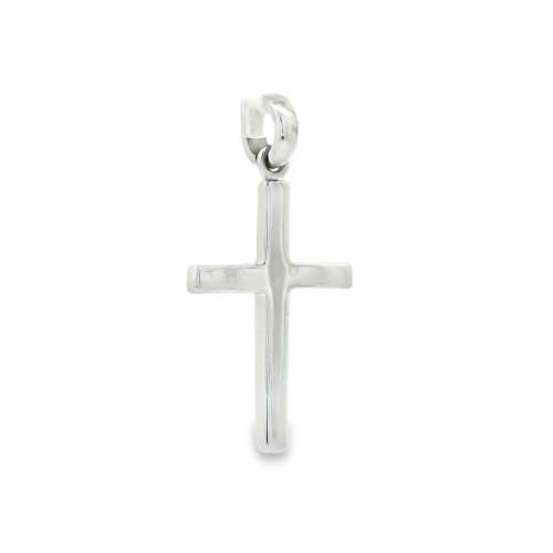 Croce Oro Bianco misure 18 x 12 x 1,6 mm 18 kt 1,68 gr
