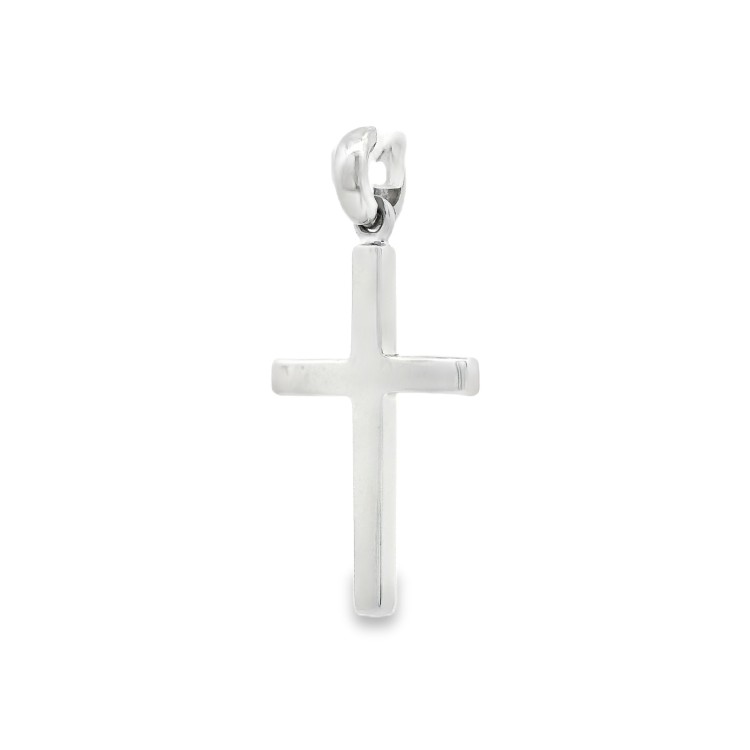 Croce Oro Bianco misure 18 x 12 x 1,6 mm 18 kt 1,68 gr