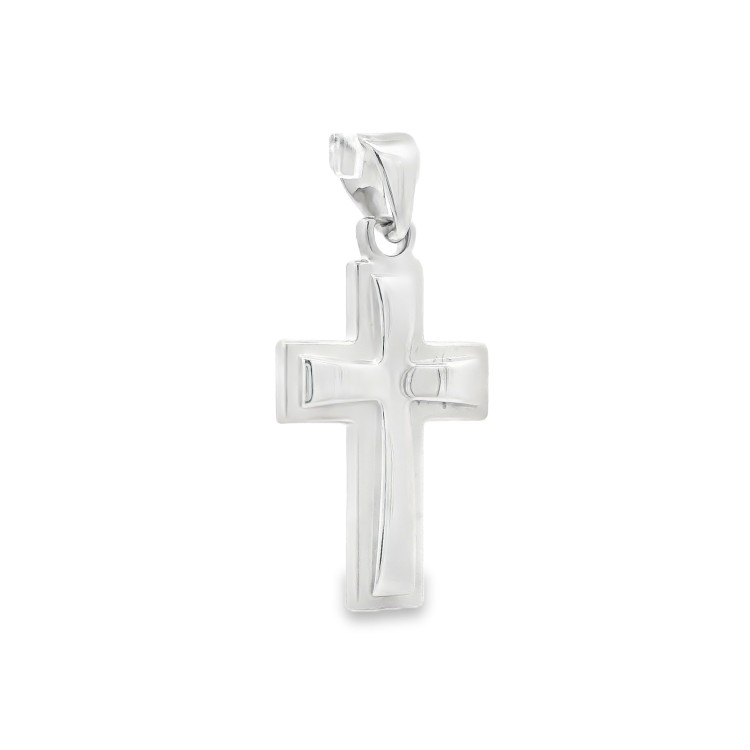 Croce Oro Bianco misure 19,5 x 13,5 750 18 kt 1,42 gr