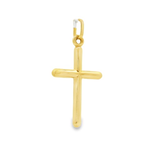 Croce Bastoncino liscia misure 23,5 x 16 mm Oro Giallo 18 kt 1,25 gr