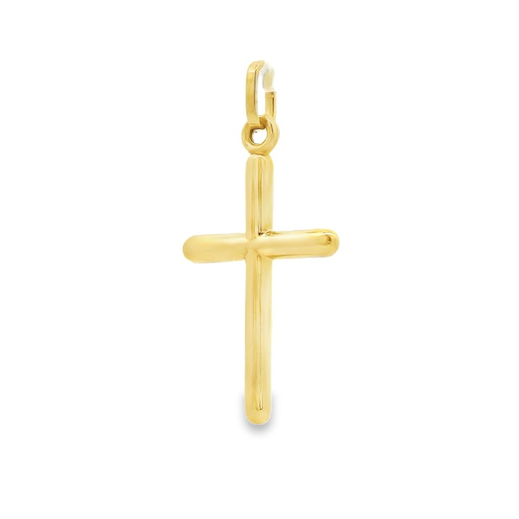 Croce Bastoncino liscia misure 23,5 x 16 mm Oro Giallo 18 kt 1,25 gr