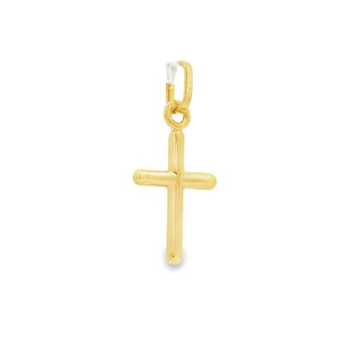Croce Bastoncino liscia misure 15 x 11 x 2 mm Oro Giallo 18 kt 0,81 gr