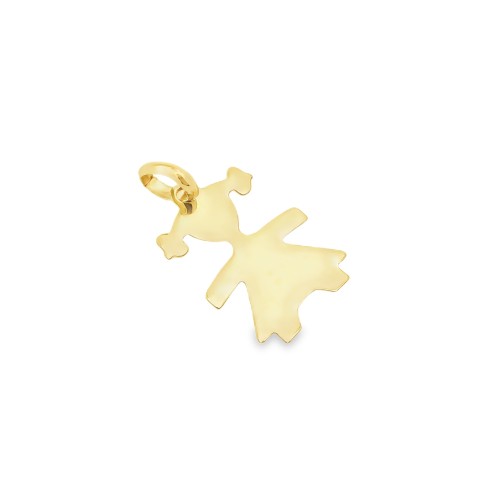 Pendente Bambina misure 9,5 x 11,5 mm Oro Giallo 750 18 kt 0,55 gr