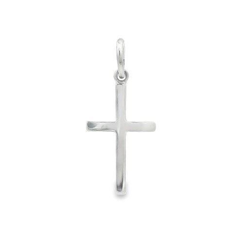 Croce Oro Bianco misure 17 x 9 x 1 mm 18 kt 0,95 gr
