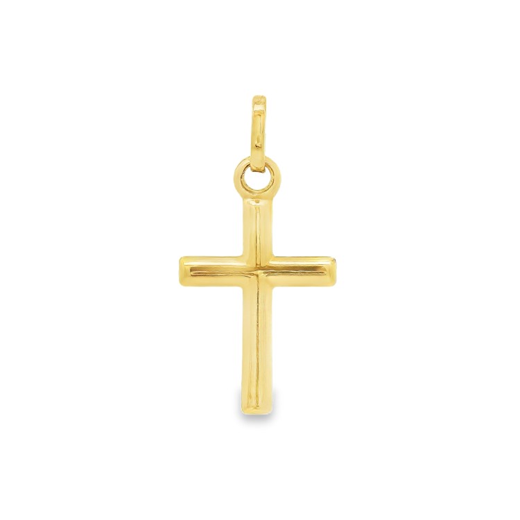 Croce Oro Giallo misure 16 x 12 x 1,7 mm 18 kt 0,53 gr