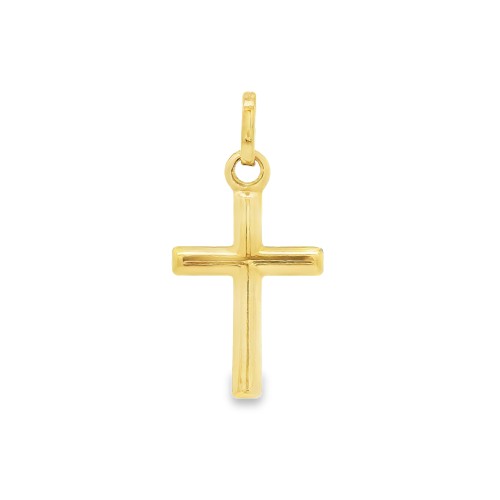 Croce Oro Giallo misure 16 x 12 x 1,7 mm 18 kt 0,53 gr
