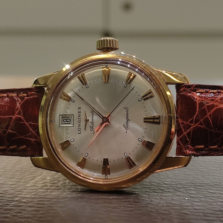 LONGINES Heritage CONQUEST L1.611.6.78.9 Automatico 35 mm.Oro rosa 18 kt