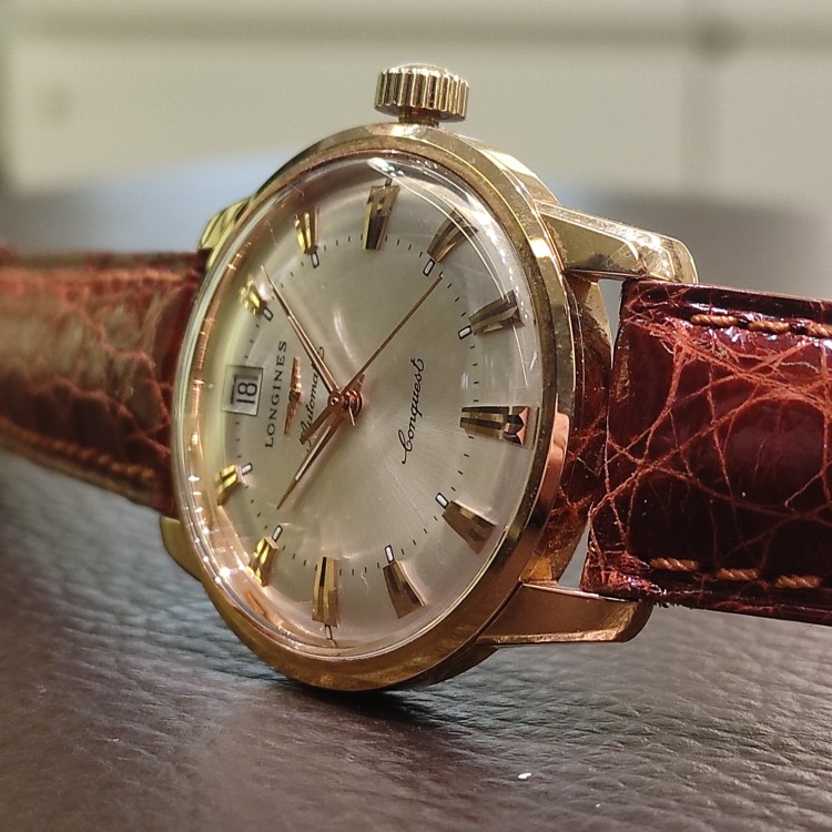 LONGINES Heritage CONQUEST L1.611.6.78.9 Automatico 35 mm.Oro rosa 18 kt