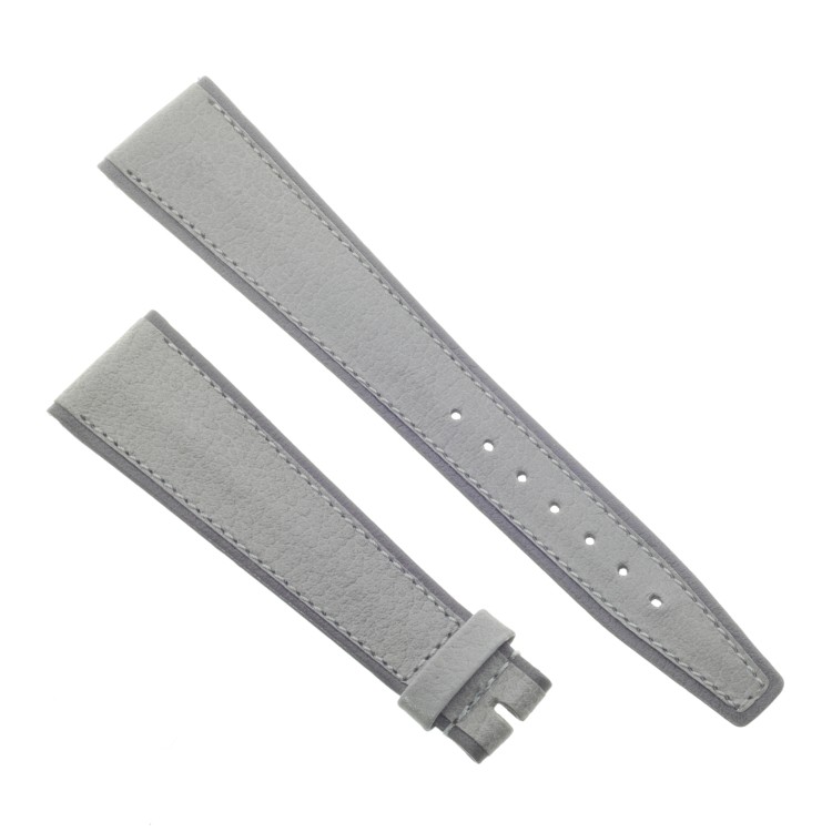 Longines Cinturino Pelle Grigio bicolore con bordo Grigio scuro 20/14 mm.
