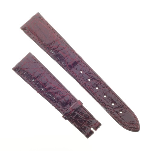 PHILIP WATCH Cinturino in Coccodrillo Rosso Bordeaux Lucido 18/14 mm.