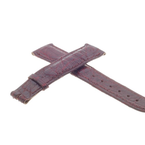 PHILIP WATCH Cinturino in Coccodrillo Rosso Bordeaux Lucido 18/14 mm.