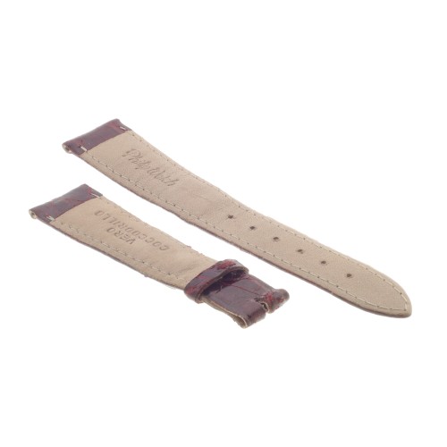 PHILIP WATCH Cinturino in Coccodrillo Rosso Bordeaux Lucido 18/14 mm.