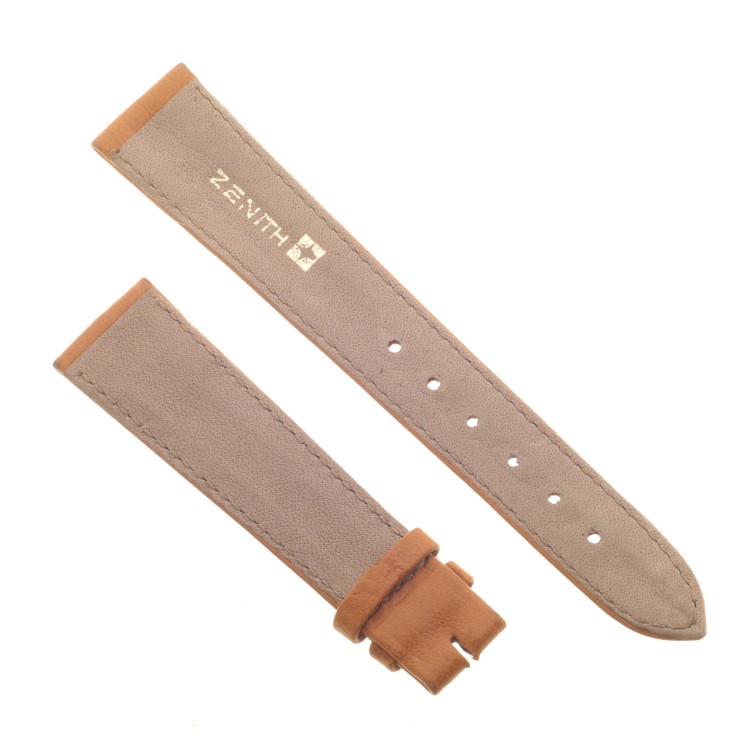 Zenith Cinturino V Pelle Marrone Medio Opaco Piatto 18/14 mm B30B