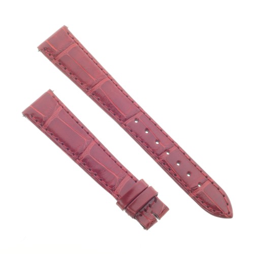 Longines Cinturino Alligatore L682162711 FA Rosso Lucido 15/12 mm Dolce Vita, Evidenza.