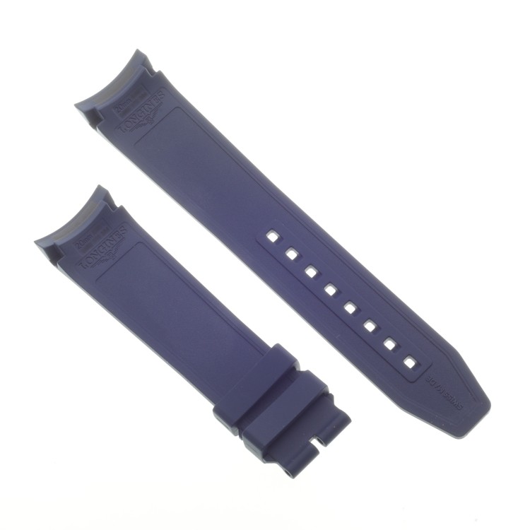 Longines Cinturino Caucciù Blu 20/18 mm Heritage legend Diver L3.764.4 diametro 39 mm.