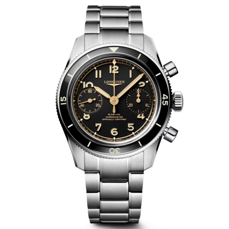 LONGINES SPIRIT PILOT FLYBACK L3.721.4.53.6 Nero 39,5 mm.