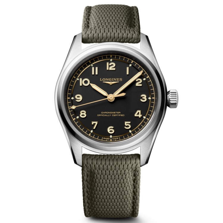 LONGINES SPIRIT PILOT L3.809.4.53.9 Nero e Verde 39 mm.