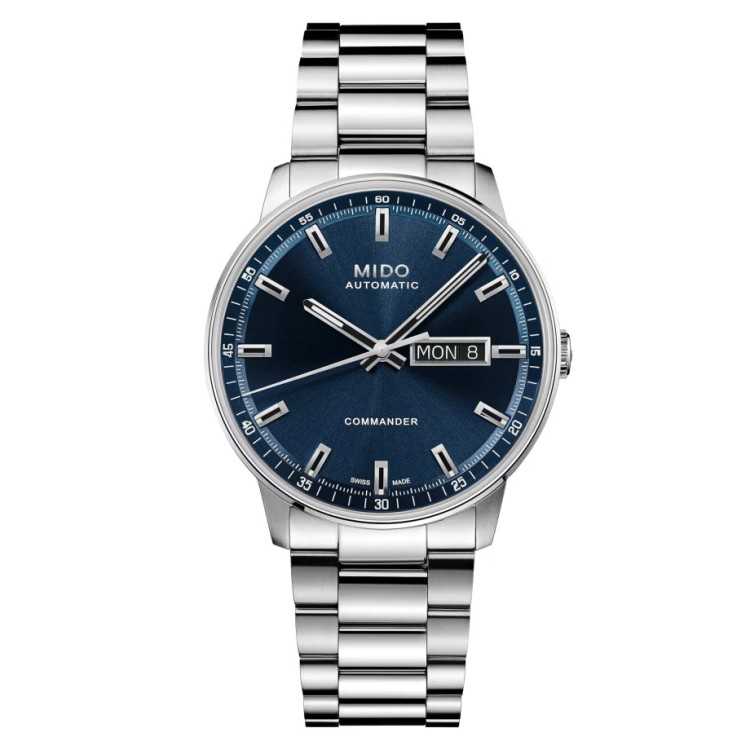Mido Commander M021.430.11.041.00 Automatico 40 mm Blu Bracciale Acciaio