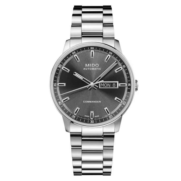 Mido Commander M021.430.11.061.00 Automatico 40 mm Acciaio Antracite Bracciale Acciaio