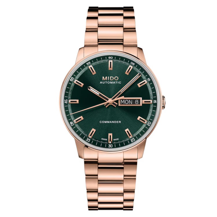 Mido Commander M021.430.33.091.00 Automatico 40 mm Verde Bracciale Acciaio