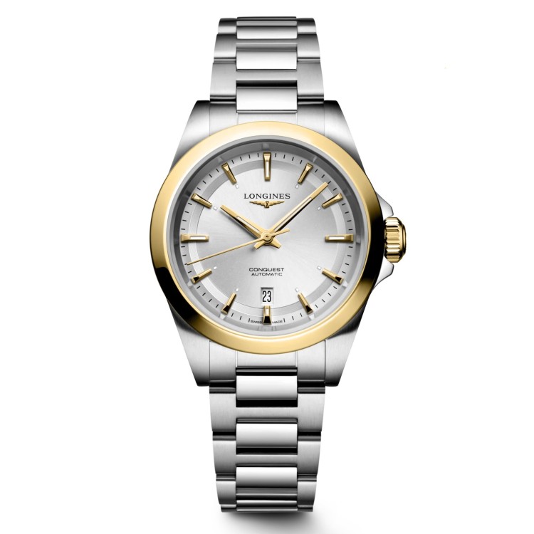 Longines Conquest L3.320.5.70.6 Automatico 30 mm Acciaio Argentè Bracciale Acciaio