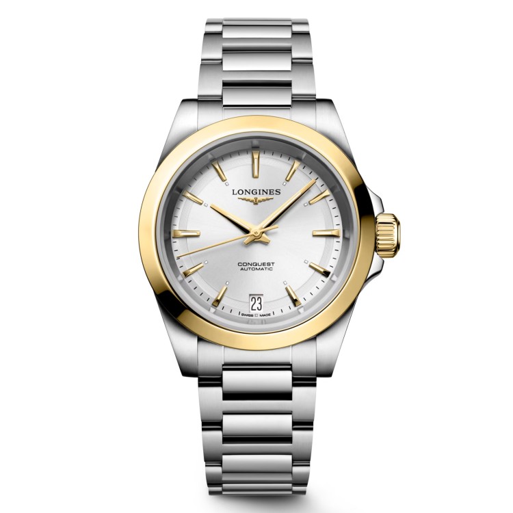 Longines Conquest L3.430.5.70.6 Automatico 34 mm Acciaio Argentè Bracciale Acciaio