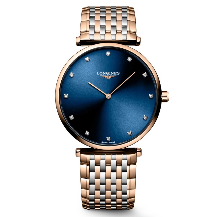 Longines Elegance L4.866.1.98.7 Quarzo 38 mm Blu Bracciale Acciaio