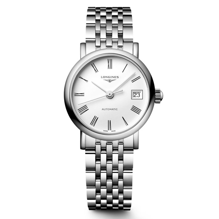 Longines Elegant L4.309.4.18.6 Automatico 25.5 mm Bianco Bracciale Acciaio