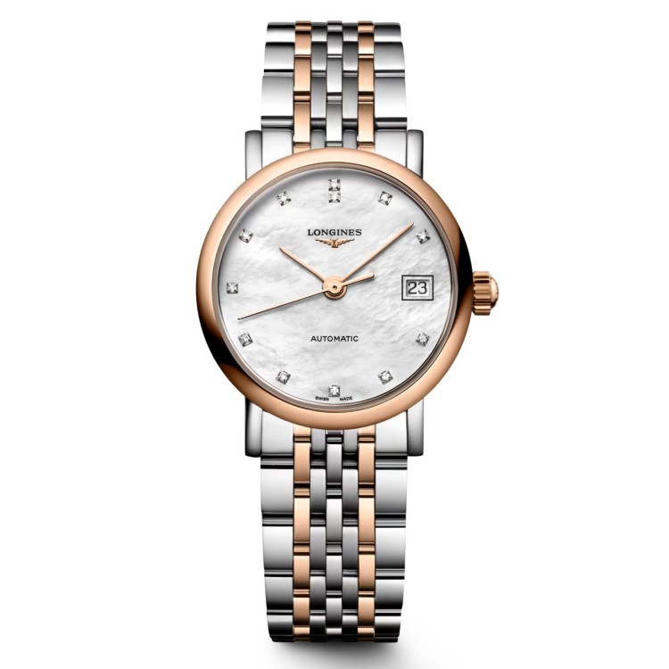 Longines Elegant L4.309.5.80.7 Automatico 25.5 mm Acciaio Bianco Bracciale Acciaio