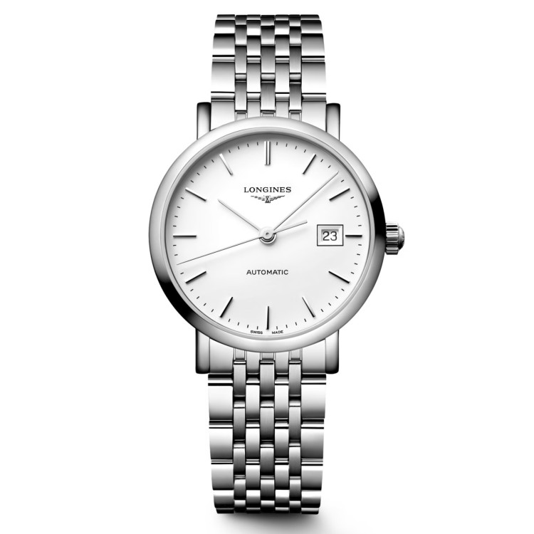 Longines Elegant L4.310.4.19.6 Automatico 29 mm Bianco Bracciale Acciaio