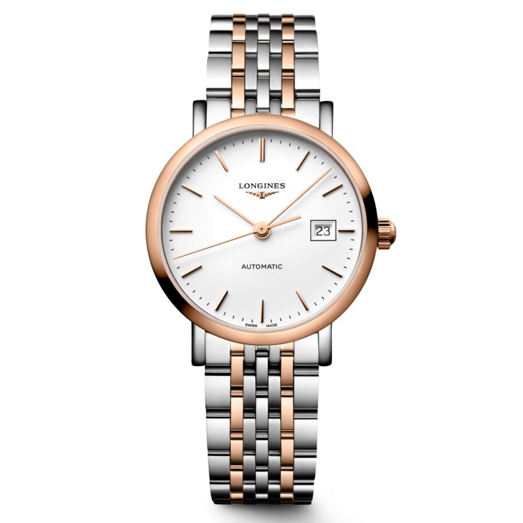 Longines Elegant L4.310.5.19.7 Automatico 29 mm Bianco Bracciale Acciaio