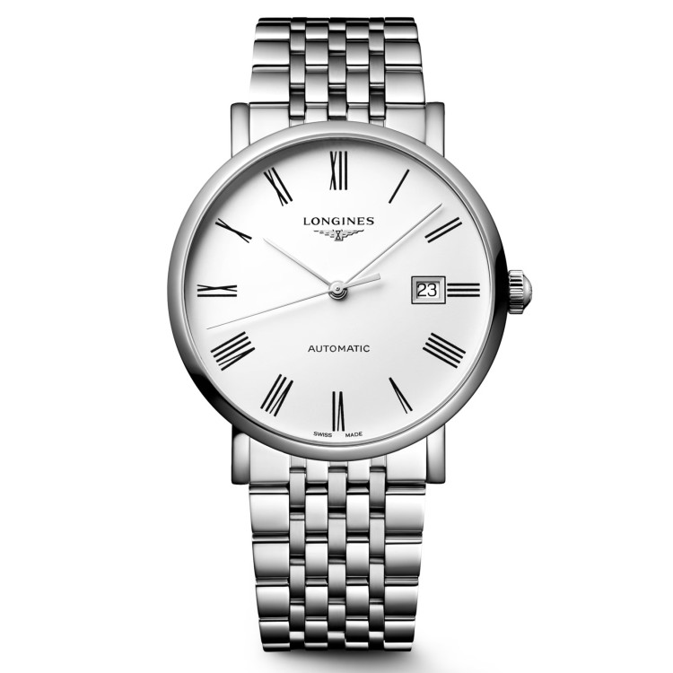 Longines Elegant L4.910.4.18.6 Automatico 39 mm Acciaio Bianco