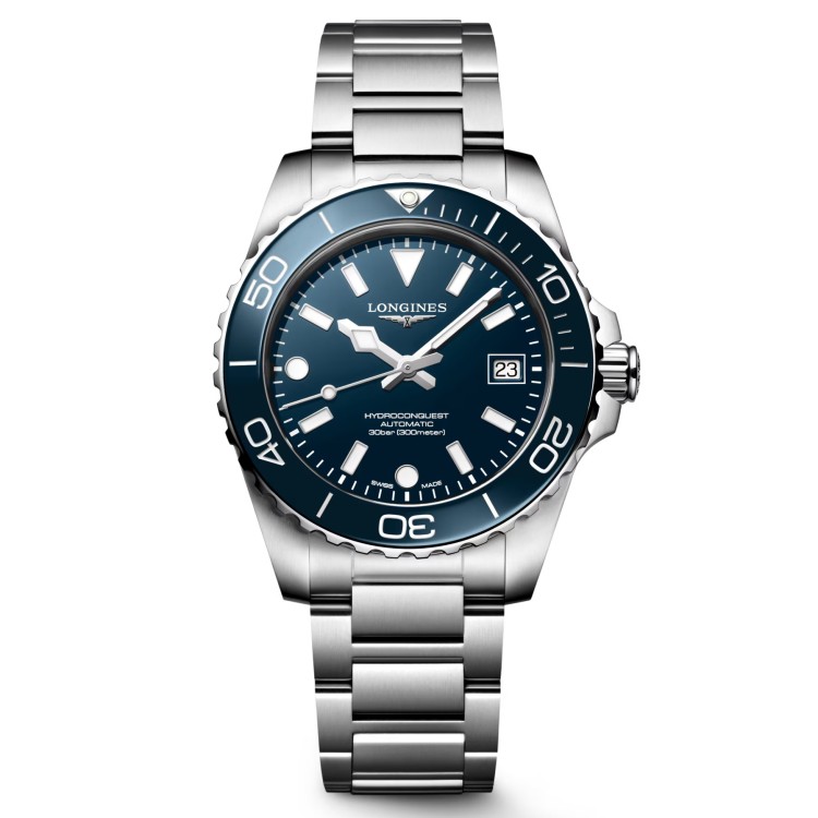 Longines Hydroconquest L3.779.4.96.6 Automatico 39 mm Blu Bracciale Acciaio