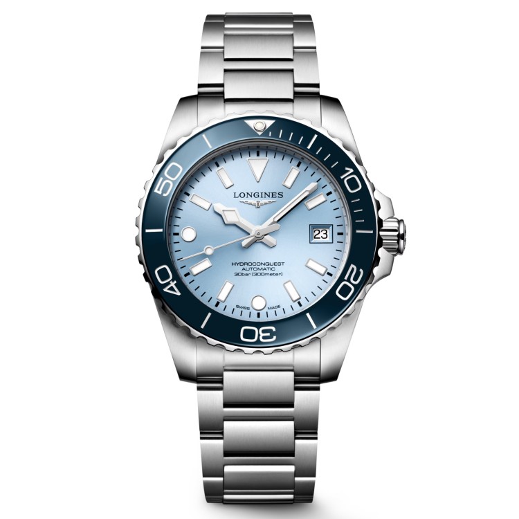 Longines Hydroconquest L3.779.4.98.6 Automatico 39 mm Blu Bracciale Acciaio