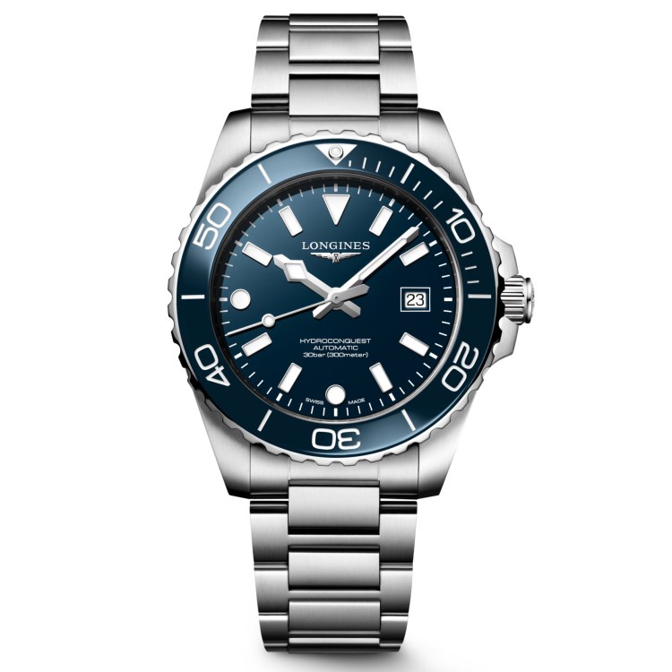 Longines Hydroconquest L3.788.4.96.6 Automatico 42 mm Blu Bracciale Acciaio