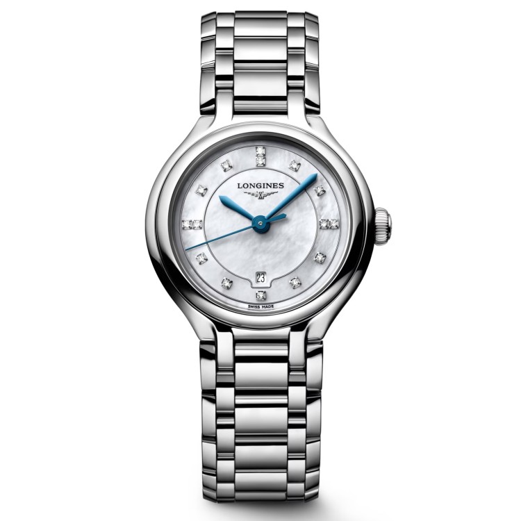 Longines Longines Primaluna L8.142.4.87.6 Quarzo 30 mm Bianco Bracciale Acciaio