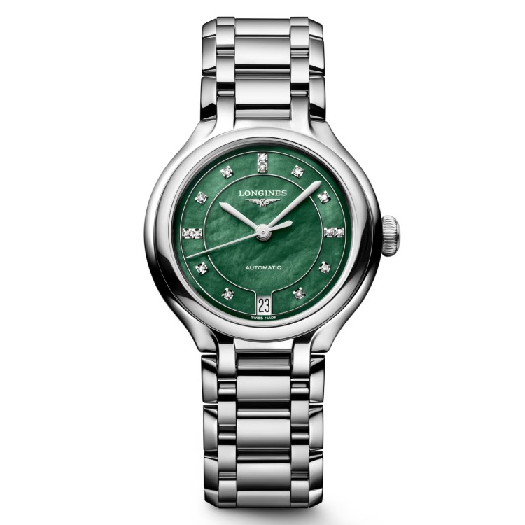 Longines Primaluna L8.124.4.07.6 Automatico 34 mm Acciaio Verde