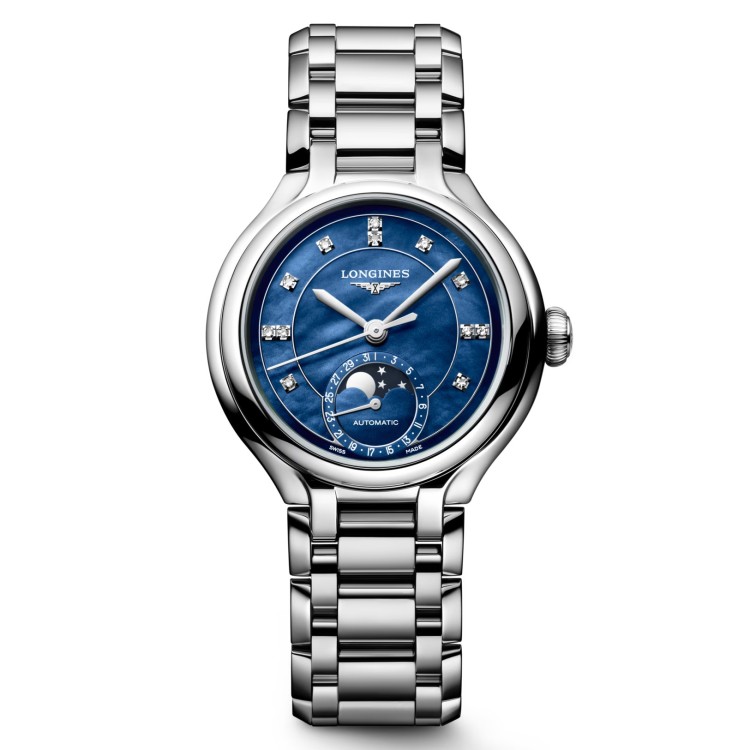 Longines Primaluna L8.126.4.97.6 Automatico 34 mm Acciaio Blu Bracciale Acciaio