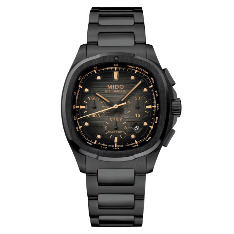 Mido Multifort M049.527.33.081.00 Cronografo Automatico 41.2 mm Acciaio Grigio Bracciale Acciaio